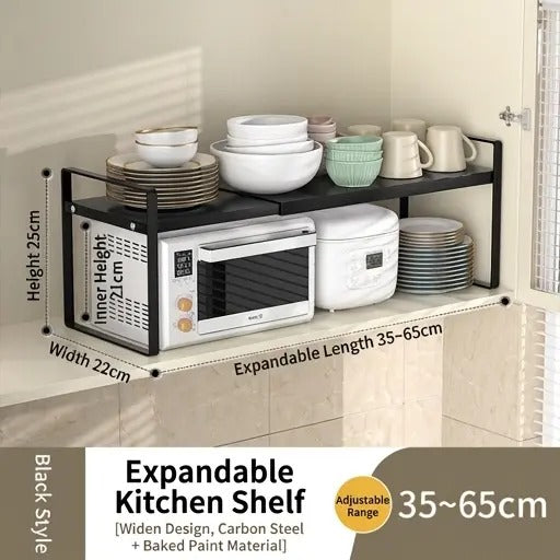 Expandable Carbon Steel Shelf Riser for Cabinet & Pantry