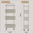 Slim Narrow Rolling Cart with Wheels Carbon Steel