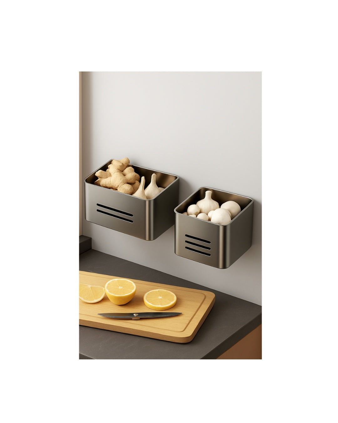 Magnetic Fridge Side Storage Box – Carbon Steel Organizer for Kitchen, Refrigerator & Wall